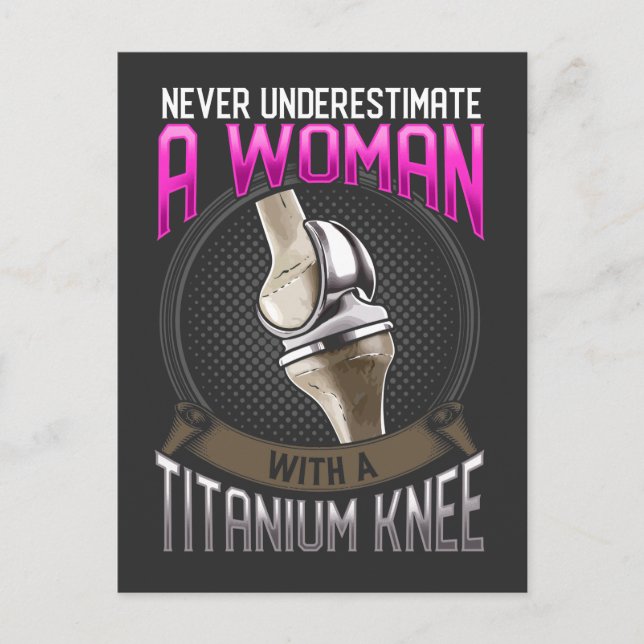 Postal Recuperación Divertida de Cirugía de Rodilla Hospi (Anverso)