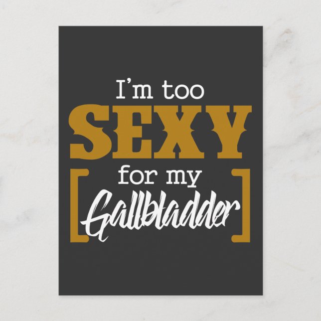 Postal Recuperación Divertida de Cirugía de Vesícula Bili (Anverso)