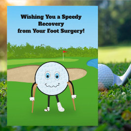 Postal Recuperación Divertida de Lesiones de Golf en el P