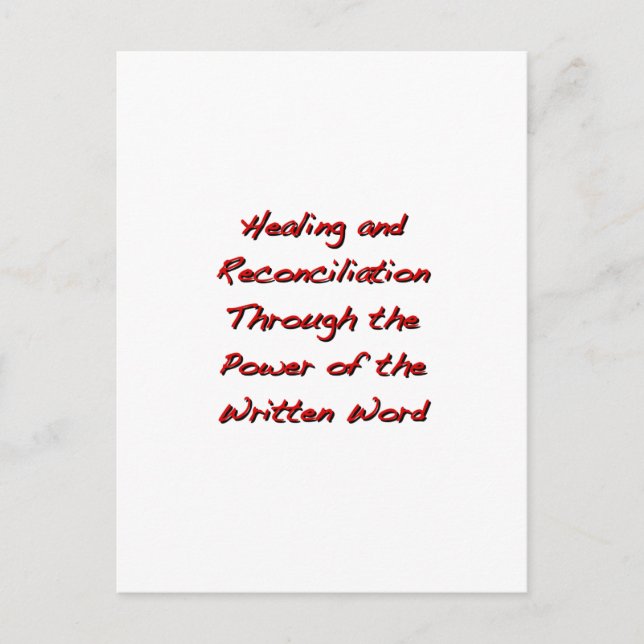 Postal Recuperación y reconciliación (Anverso)