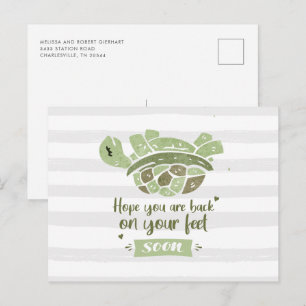 Postal Recupérate Pronto Deseos Divertidos de Enfermería 