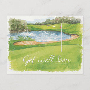 Postal Recupérate pronto en el campo de golf