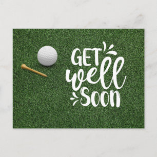 Postal Recupérate pronto Golfista con dos pelotas de golf
