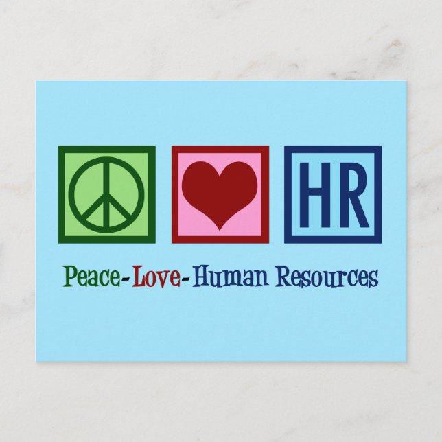 Postal Recursos humanos de Peace Love (Anverso)