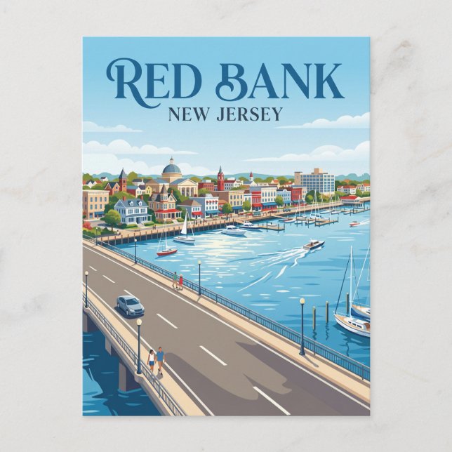 Postal Red Bank Nueva Jersey (Anverso)