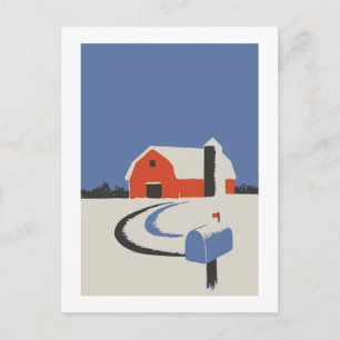 Postal Red Barn
