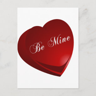 Postal Red Be Mine Heart