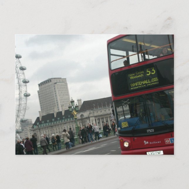Postal Red Bus de Londres (Anverso)