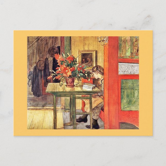 Postal Red Cactus y la lectura de Lisbeth (Anverso)