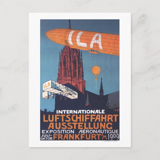 Postal Red Cathedral - 1st Aeronautical Exposition (Anverso)