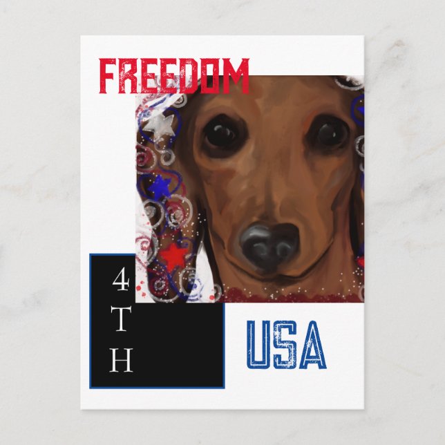 Postal Red Dachshund (Anverso)