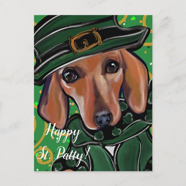 POSTAL RED DACHSHUND (Anverso)