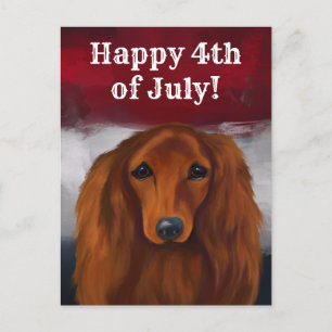 POSTAL RED DACHSHUND