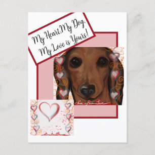 Postal Red Dachshund