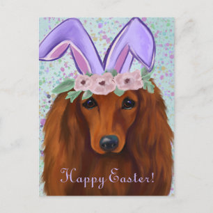 POSTAL RED DACHSHUND