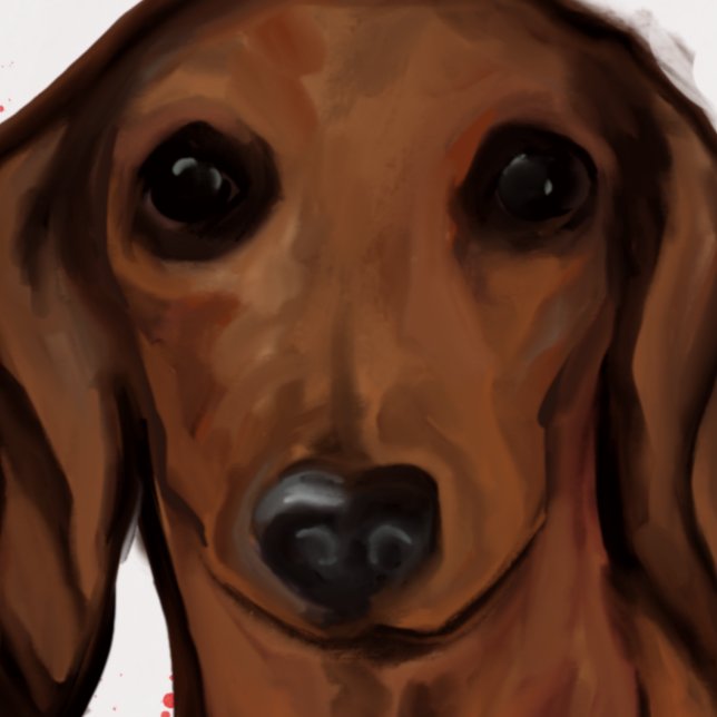 POSTAL RED DACHSHUND (Subido por el creador)