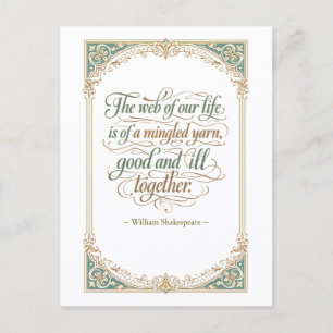 Postal "Red de nuestra vida" Shakespeare