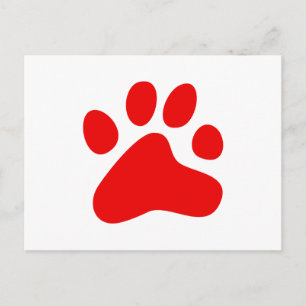 Postal Red Dog Paw