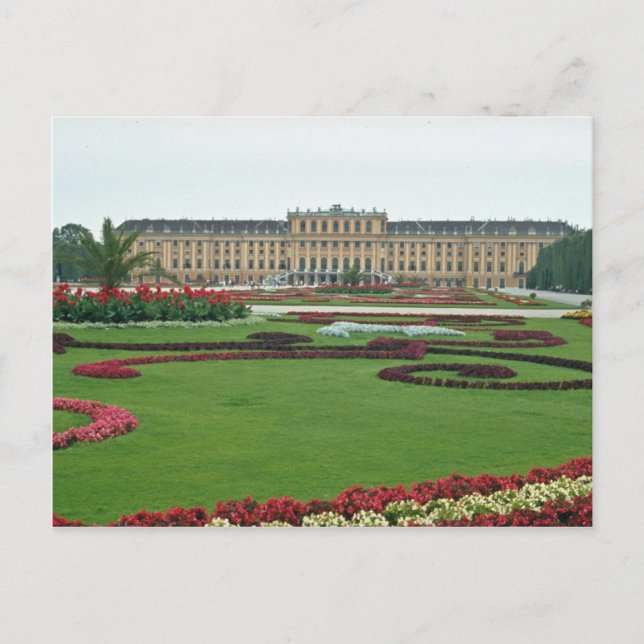 Postal Red El Castillo de Shonbrunn de los Habsburgs, Vie (Anverso)