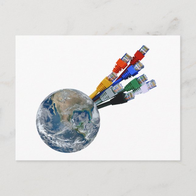 Postal Red Ethernet conectada a la Tierra (Anverso)