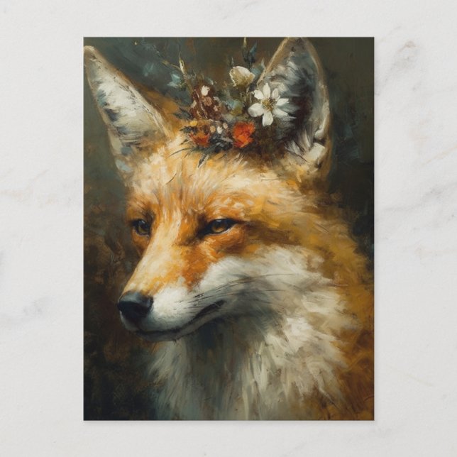 Postal Red Fox Boho (Anverso)