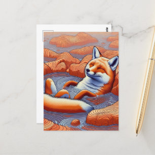 Postal Red Fox relajado