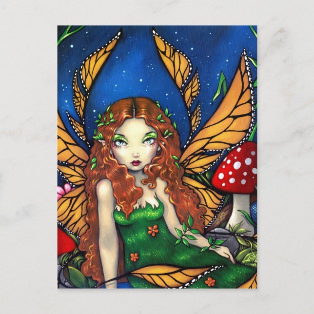 Postal "Red Haired Fairy Queen" (Anverso)