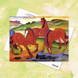 Postal Red Horses Franz Marc