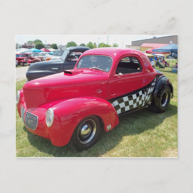 Postal Red Hot Rod controlado (Anverso)