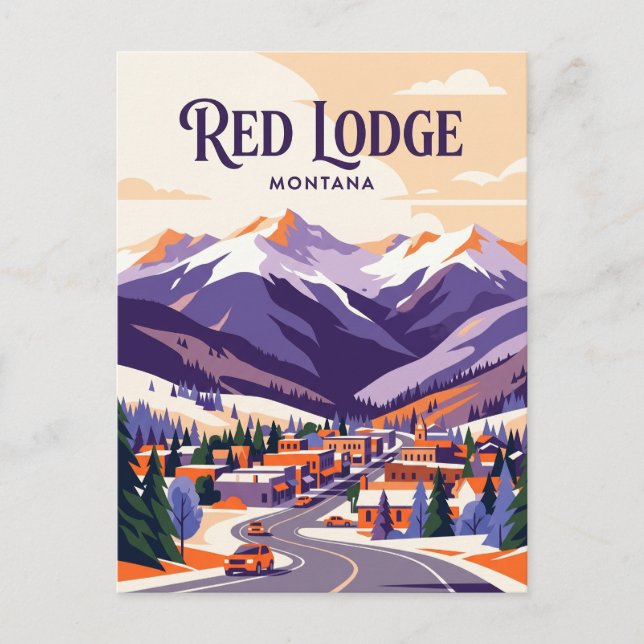 Postal Red Lodge EE. UU. (Anverso)