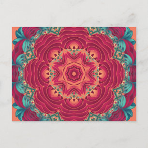 Postal Red Lotus Mandala