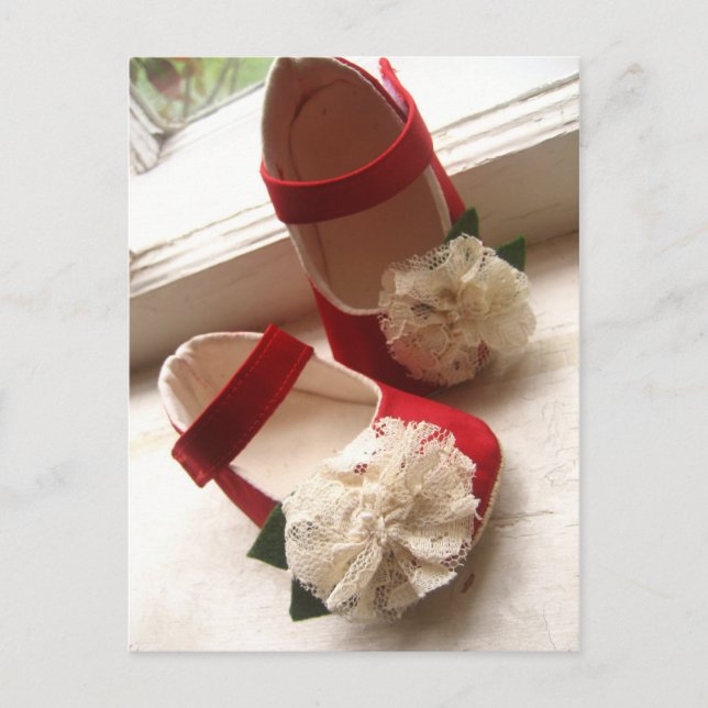 Postal Red Mary Janes Postcard (Anverso)