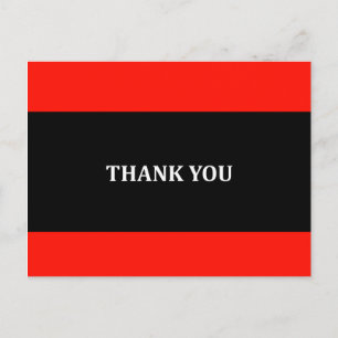 Postal Red, negro y blanco Gracias Postcard