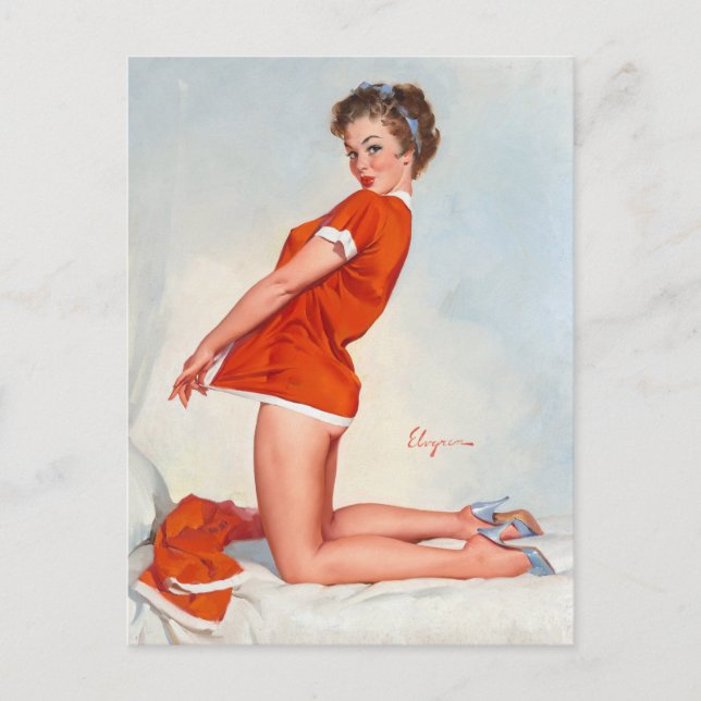 Postal Red Nighty Pin Up (Anverso)