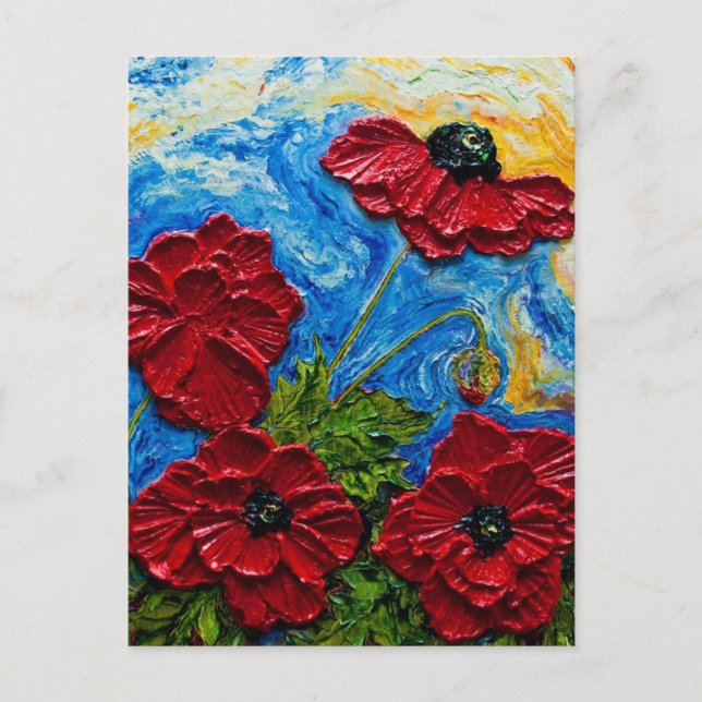 Postal Red Poppies (Anverso)