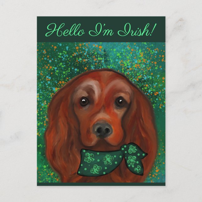 Postal Red Setter de Irlanda (Anverso)