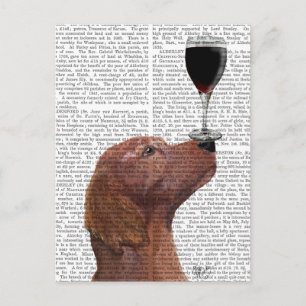 Postal Red Setter Dog Au Vin