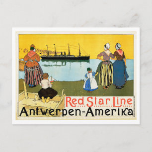 Postal Red Star Line ~ Antwerpen-Amerika