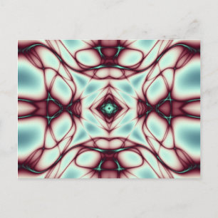 Postal Red Swirls Resumen de arte