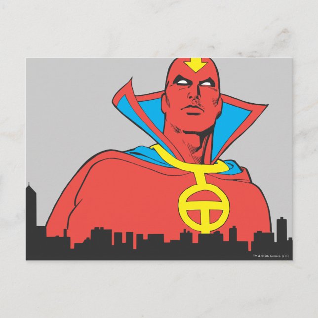 Postal Red Tornado Detrás De Cityscape (Anverso)