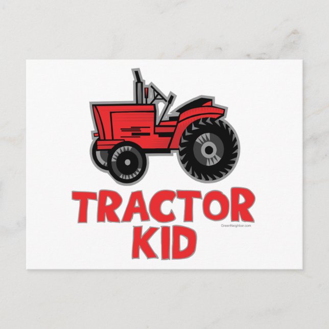 Postal Red Tractor Kid (Anverso)