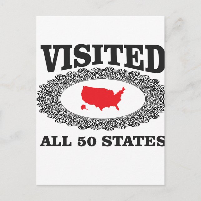 Postal red visitó todos los estados (Anverso)