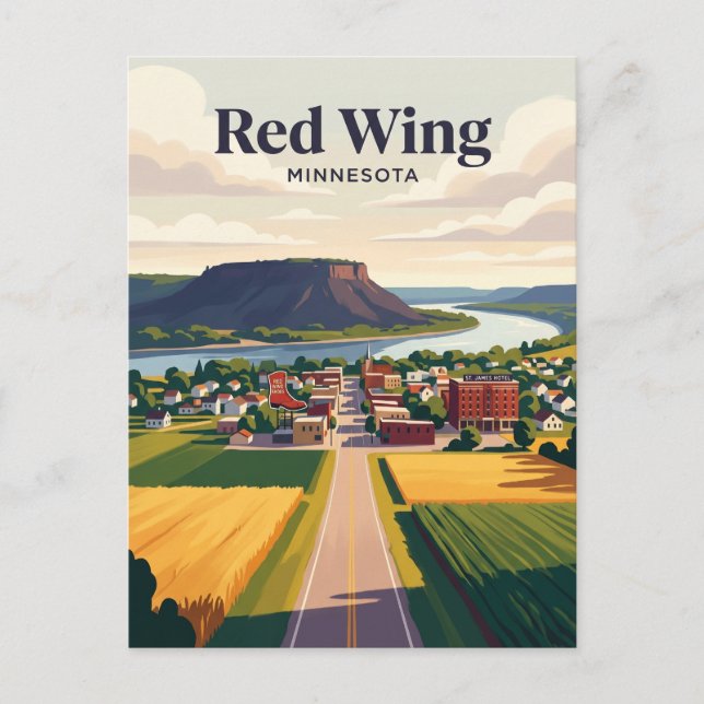 Postal Red Wing EE. UU. (Anverso)