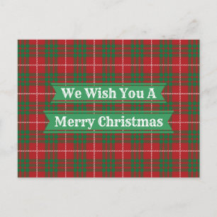 Postal Red y Green Plaid