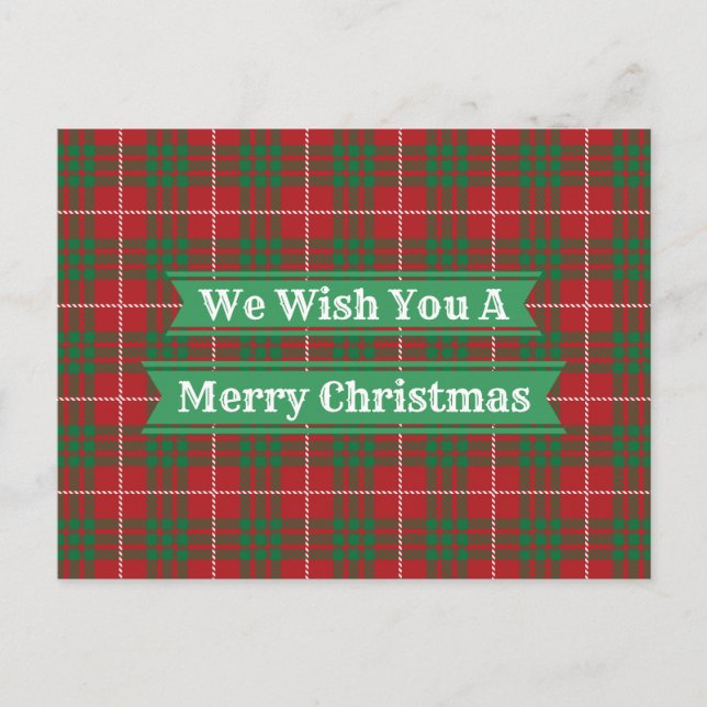 Postal Red y Green Plaid (Anverso)