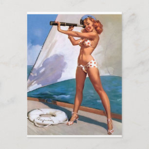 Postal Redhead con clavija de vidrio espía