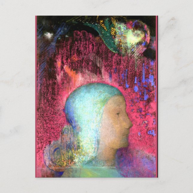 Postal Redon - Perfil sobre los significados rojos (Anverso)