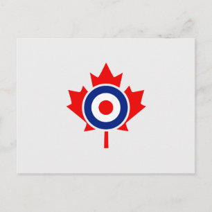 Postal Redondel de hoja de arce canadiense Mod CANADÁ