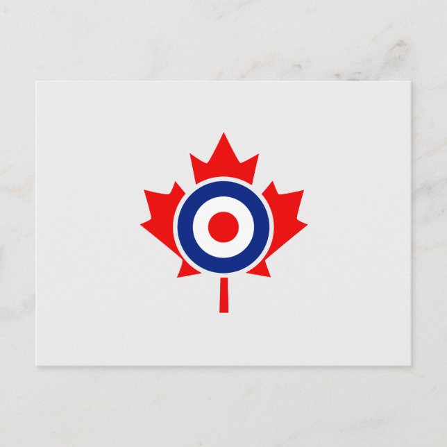 Postal Redondel de hoja de arce canadiense Mod CANADÁ (Anverso)