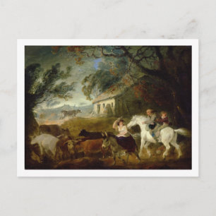 Postal Redondeo ante la tormenta, 1805 (petróleo en el pa